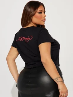 Tiger Heart Rhinestone Cropped Tee -Bambam Clothing Shop P 20240409153622426 749