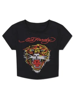 Tiger Heart Rhinestone Cropped Tee -Bambam Clothing Shop P 20240409153742337 628