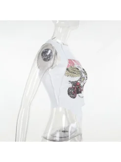 Letter Round Neck Bodycon Tanks Top -Bambam Clothing Shop P 20240411091818365 580