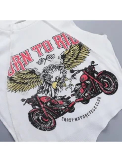 Letter Round Neck Bodycon Tanks Top -Bambam Clothing Shop P 20240411091820136 973