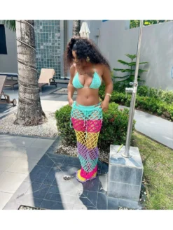 Colorblock High Rise Bodycon Bikinis Sets -Bambam Clothing Shop P 20240412084504016 411