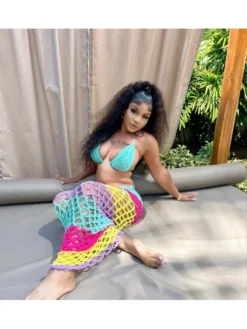 Colorblock High Rise Bodycon Bikinis Sets -Bambam Clothing Shop P 20240412084504856 710