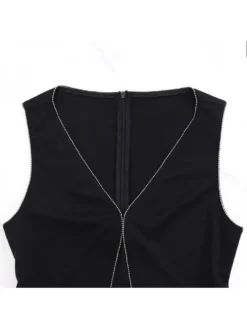 Patchwork High Rise Straight Jumpsuits -Bambam Clothing Shop P 20240418141506125 875