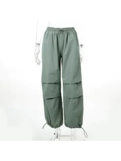 Patchwork High Rise Straight Cargo Pants -Bambam Clothing Shop P 20240420115510561 512