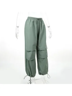 Patchwork High Rise Straight Cargo Pants -Bambam Clothing Shop P 20240420115511070 685