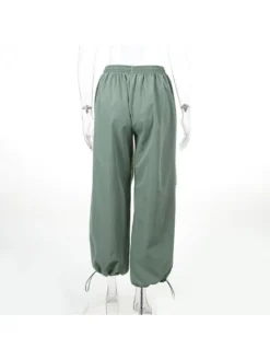 Patchwork High Rise Straight Cargo Pants -Bambam Clothing Shop P 20240420115511583 597