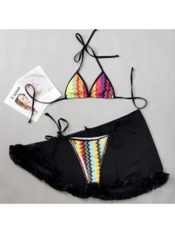Stringy Selvedge High Rise Backless Bikinis Sets -Bambam Clothing Shop P 20240426103513982 938