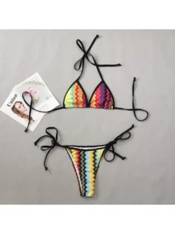 Stringy Selvedge High Rise Backless Bikinis Sets -Bambam Clothing Shop P 20240426103514566 134