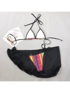 Stringy Selvedge High Rise Backless Bikinis Sets -Bambam Clothing Shop P 20240426103515195 100