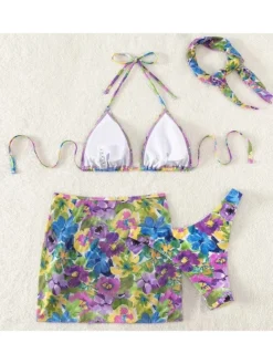 Drawstring High Rise Backless Bikinis Sets -Bambam Clothing Shop P 20240426134522055 645