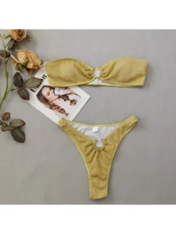 Shiny High Rise Backless Bikinis Sets -Bambam Clothing Shop P 20240426155030789 380