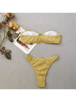 Shiny High Rise Backless Bikinis Sets -Bambam Clothing Shop P 20240426155031479 660