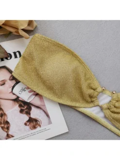 Shiny High Rise Backless Bikinis Sets -Bambam Clothing Shop P 20240426155032075 723