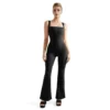 Square Neck Sleeveless Flared Jumpsuits