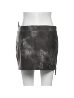 PU Zipper Patchwork Low Rise Skirts -Bambam Clothing Shop P 20240510103506160 253