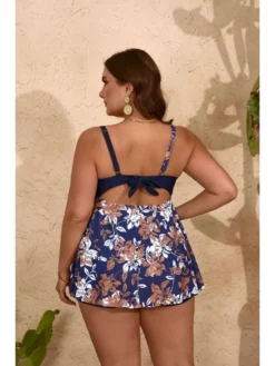 Plus Size Print High Rise Backless Bikinis Set -Bambam Clothing Shop P 20240511121504732 489