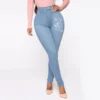 Washed High Rise Bodycon Jeans