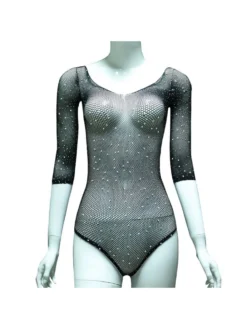 Sequin See Through Off Shoulder Bodycon One-Pieces -Bambam Clothing Shop P 20240529110511658 669