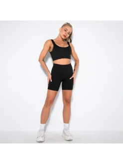 Pure Color Bodycon Yoga Sets