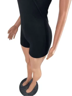 Hooded Bodycon Short Sleeve Rompers -Bambam Clothing Shop P 20240603154027795 767