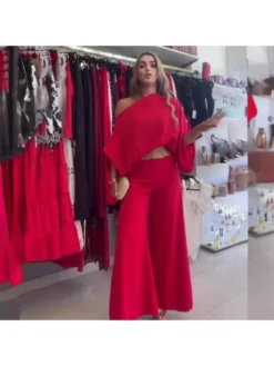 Patchwork With Belt Wide Leg Jumpsuits -Bambam Clothing Shop P 20240603163503943 298