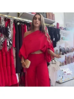 Patchwork With Belt Wide Leg Jumpsuits -Bambam Clothing Shop P 20240603163504573 588