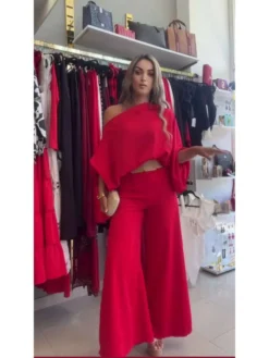 Patchwork With Belt Wide Leg Jumpsuits -Bambam Clothing Shop P 20240603163505263 435