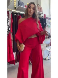 Patchwork With Belt Wide Leg Jumpsuits -Bambam Clothing Shop P 20240603163505925 296