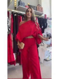 Patchwork With Belt Wide Leg Jumpsuits -Bambam Clothing Shop P 20240603163506556 738