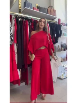 Patchwork With Belt Wide Leg Jumpsuits -Bambam Clothing Shop P 20240603163507209 683