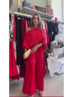 Patchwork With Belt Wide Leg Jumpsuits -Bambam Clothing Shop P 20240603163508456 940