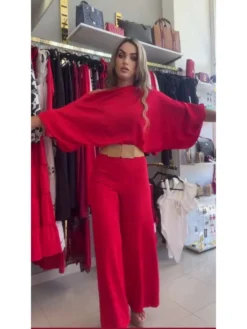 Patchwork With Belt Wide Leg Jumpsuits -Bambam Clothing Shop P 20240603163509044 341