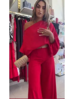 Patchwork With Belt Wide Leg Jumpsuits -Bambam Clothing Shop P 20240603163509680 483