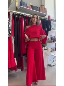 Patchwork With Belt Wide Leg Jumpsuits -Bambam Clothing Shop P 20240603163510903 760