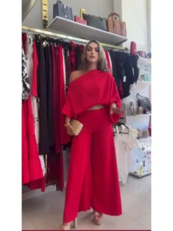 Patchwork With Belt Wide Leg Jumpsuits -Bambam Clothing Shop P 20240603163512630 103