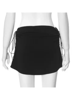 Drawstring Patchwork High Rise Skirts -Bambam Clothing Shop P 20240604083008910 206