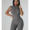 Crewneck Sleeveless Bodycon Rompers