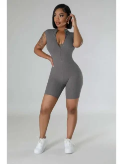 Crewneck Sleeveless Bodycon Rompers -Bambam Clothing Shop P 20240604095025304 912