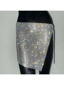 Rhinestone Low Rise Fitted Skirts -Bambam Clothing Shop P 20240604115027586 899