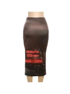 Digital Printing High Rise Bodycon Skirts -Bambam Clothing Shop P 20240604115519240 464