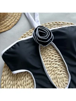 Hollow Out Halter Neck Backless One-Pieces Swimwear -Bambam Clothing Shop P 20240604145515215 616