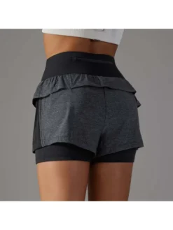 Patchwork Layred Zipper Short Pants -Bambam Clothing Shop P 20240605103520954 486