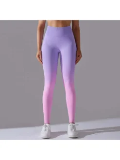 Gradient Color High Rise Skinny Leggings