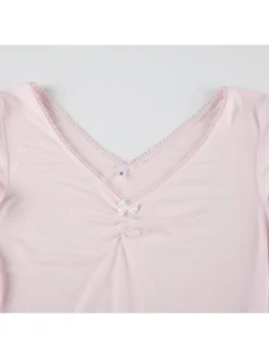 Bow Lacework V Neck Short Sleeve Rompers -Bambam Clothing Shop P 20240606100811652 795