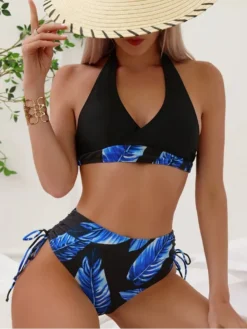 Halter Neck Sleeveless Lace-Up Bikinis Sets -Bambam Clothing Shop P 20240606105203667 167