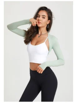 Solid Color Long Sleeve Cardigan Top -Bambam Clothing Shop P 20240606105223272 443