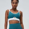 Colorblock Spaghetti Straps Cropped Top