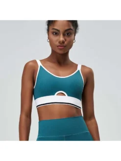 Colorblock Spaghetti Straps Cropped Top