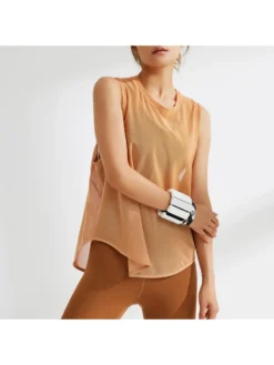 Solid Color Crewneck Loose Tank