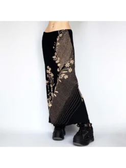 Flower Print A-line Low Rise Skirts -Bambam Clothing Shop P 20240606145230406 574